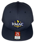 Rocky Mountain Athletic Conference Logo [RMAC] 4-Stitch Pulse R-Flex Softball Hat - Navy